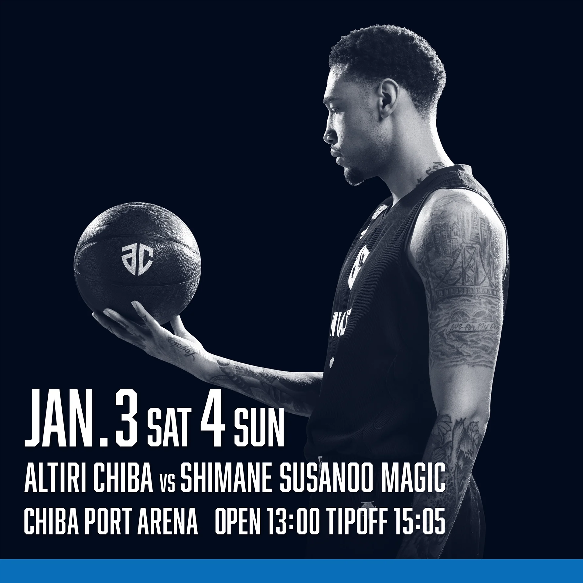 1月3日(土),4日(日) 島根スサノオマジック戦